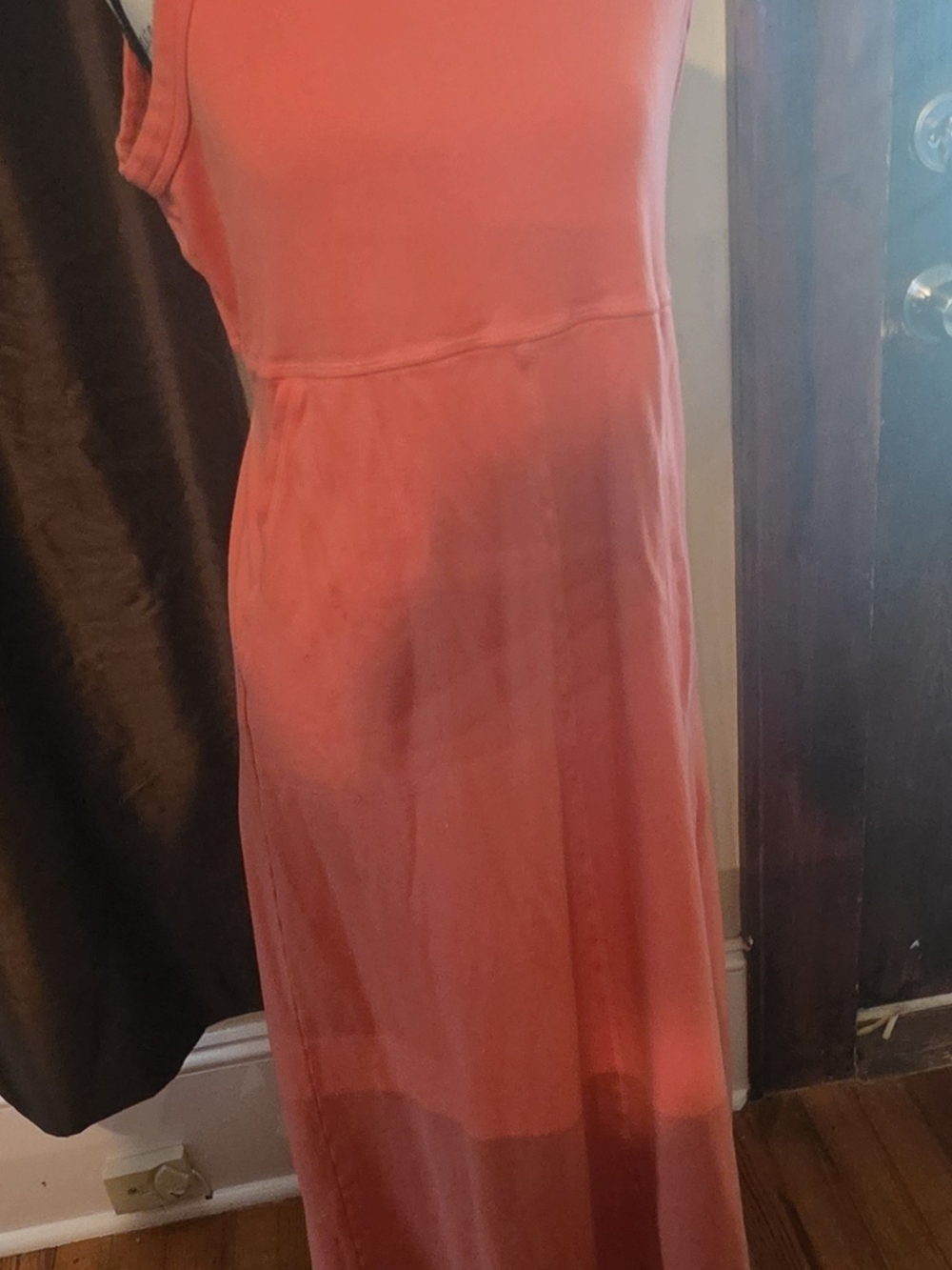 White Stag Sleeveless  Coral-Orange Maxi Dress Medium